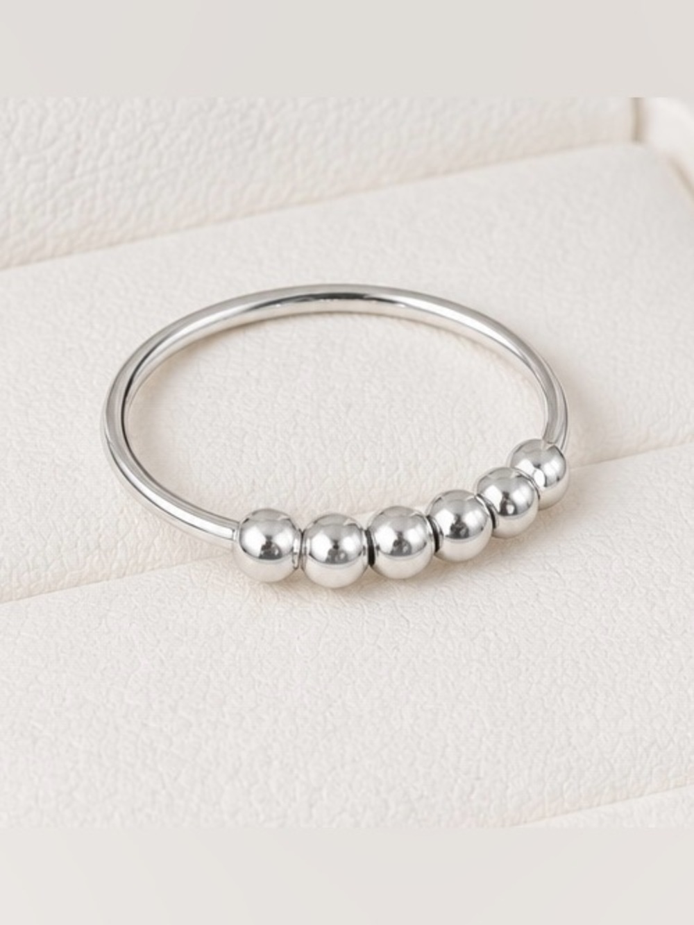 Sterling silver stress relief ring sizes 8,9